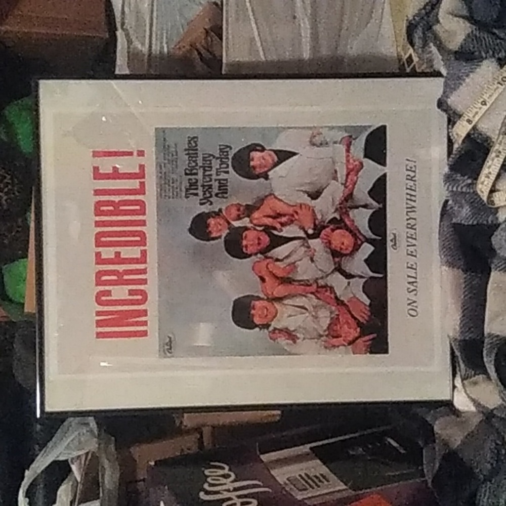 The beatles  yesterday an today poster framed 16x20 nice!